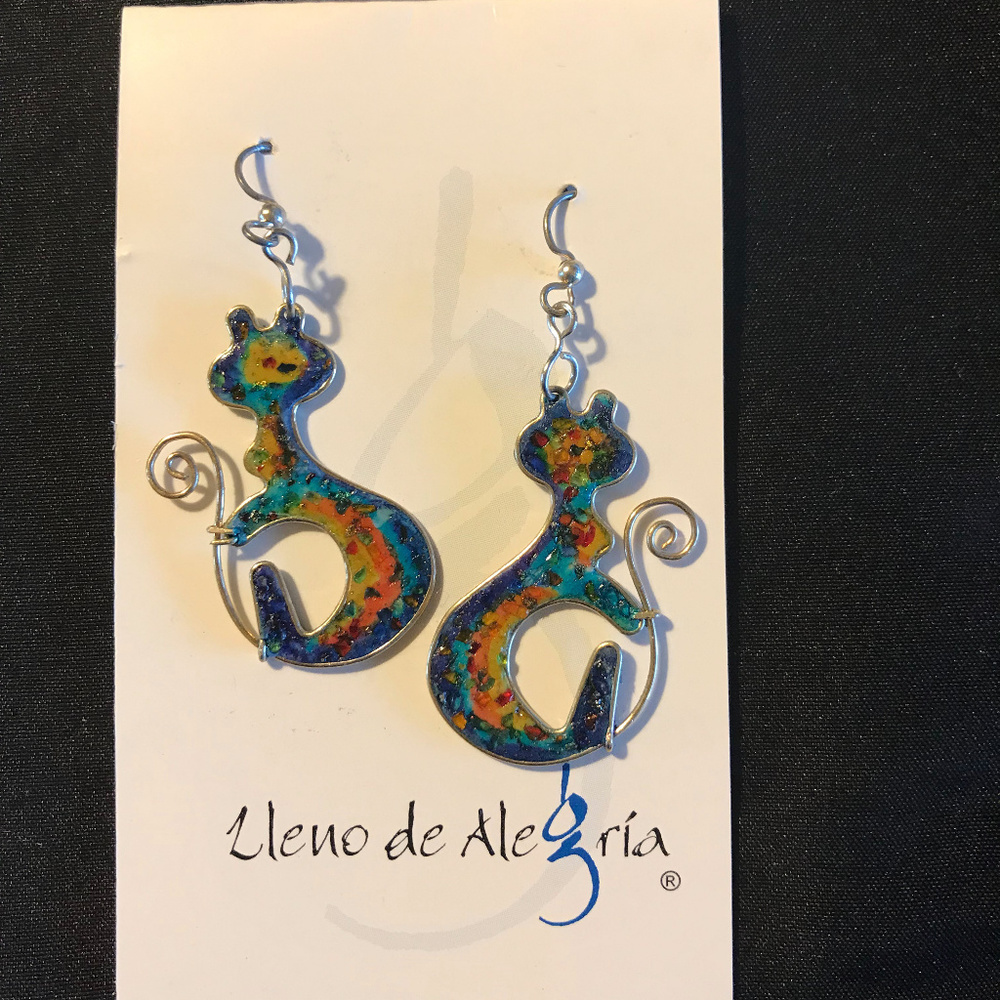 Handmade Cat Earrings - Folkart